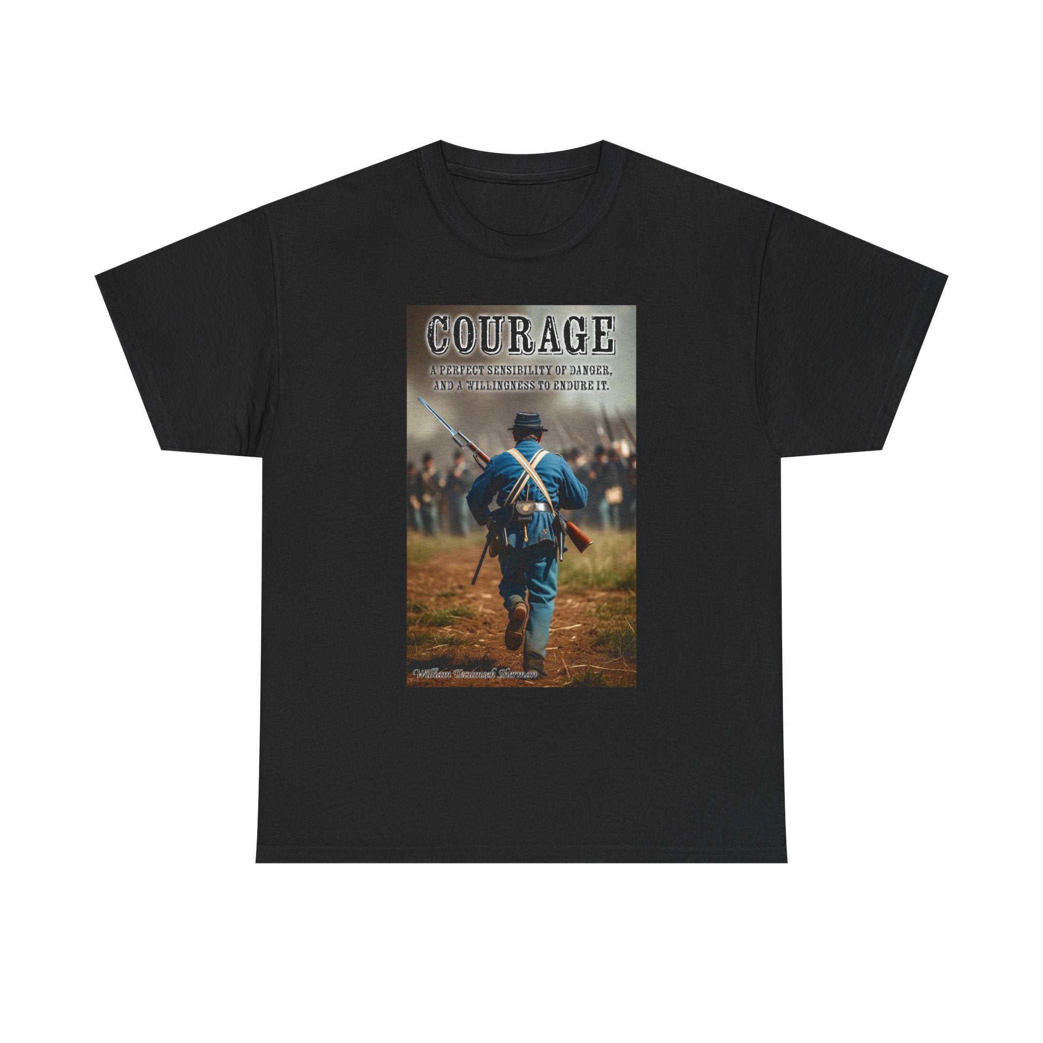 Courage Civil War Artistic Quote Tee