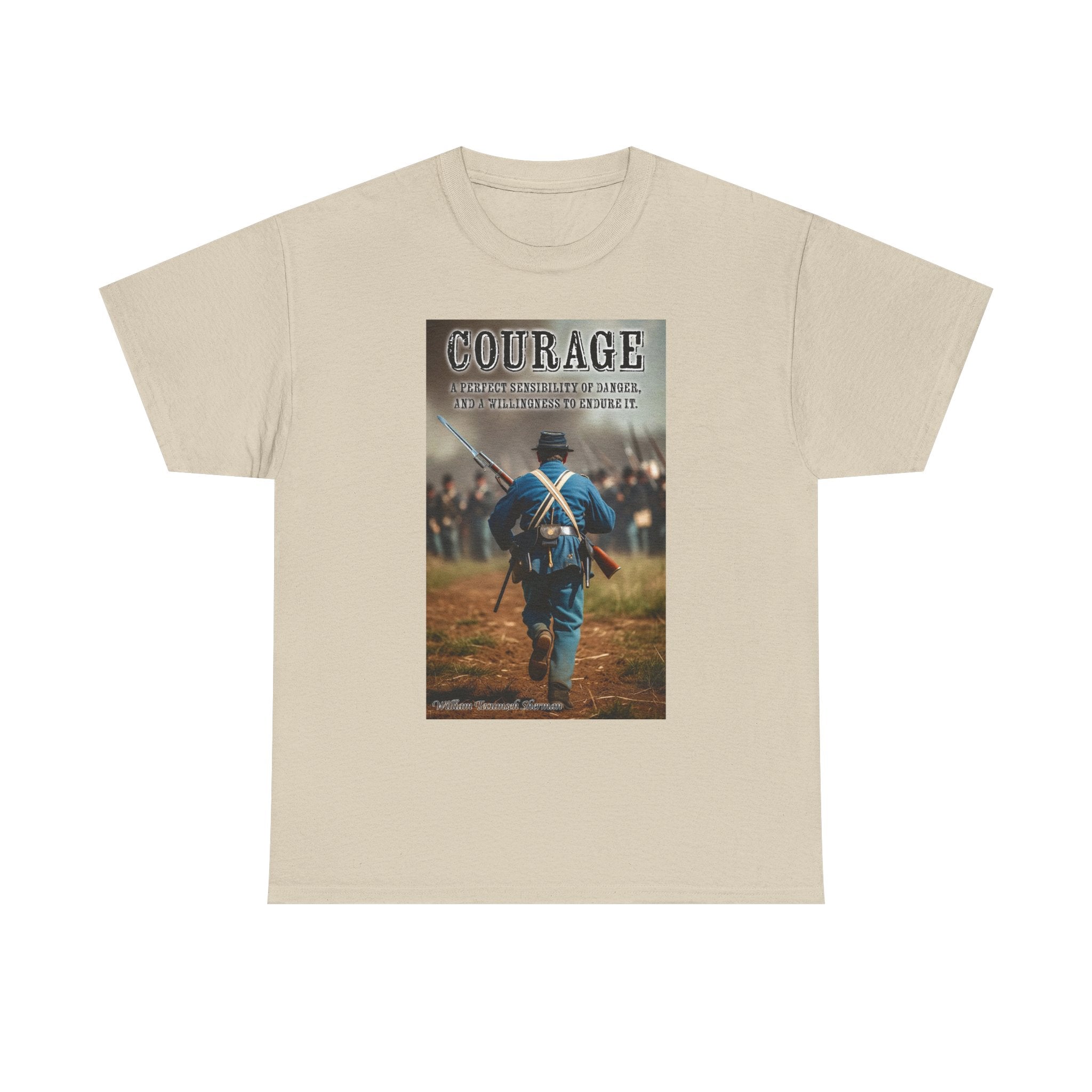 Courage Civil War Artistic Quote Tee