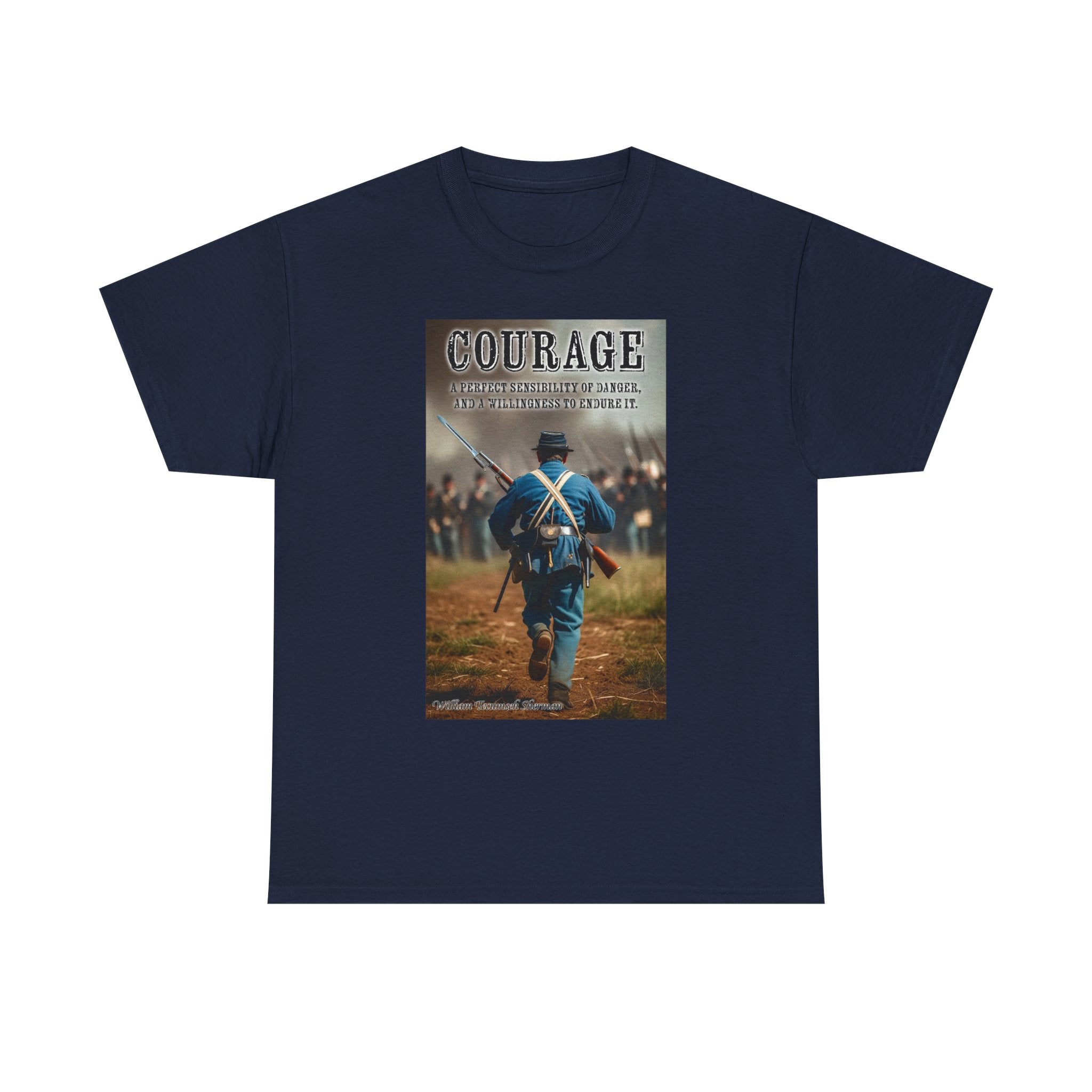 Courage Civil War Artistic Quote Tee